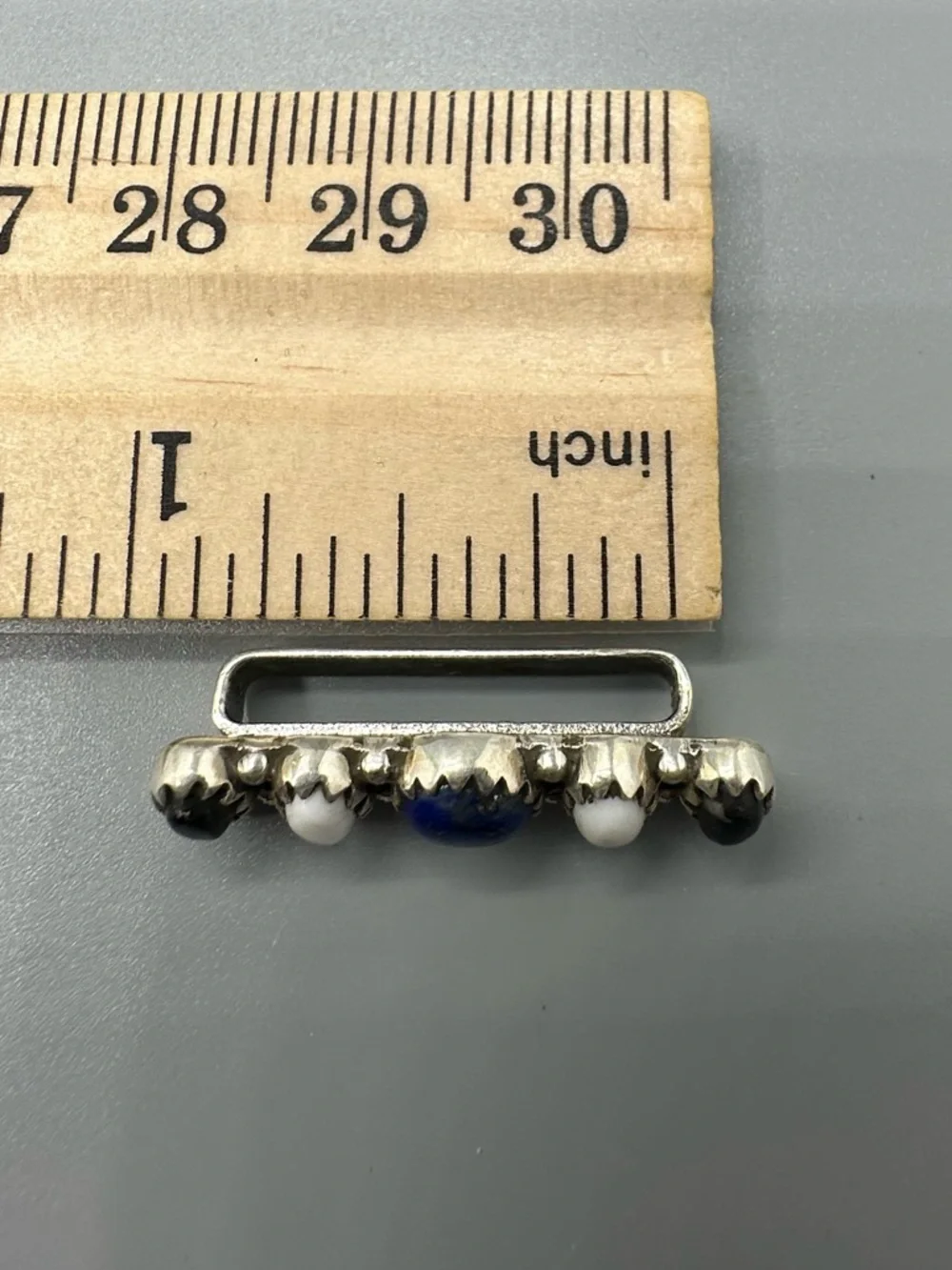 ⌚White Buffalo Lapis Lazuli Sterling Silver 925 Watch Band Charm Handmade iWatch